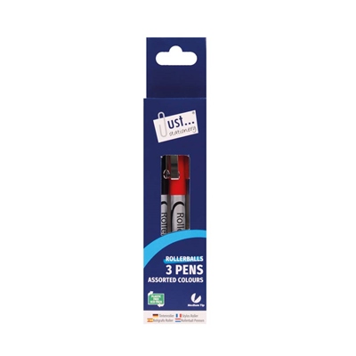 JS Rollerball Pens, Pack of 3