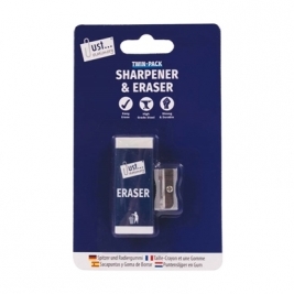 JS Eraser & Sharpner, Pack of 2
