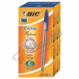 Bic Blue Crystal Range Medium Range Pen, Pack of 50