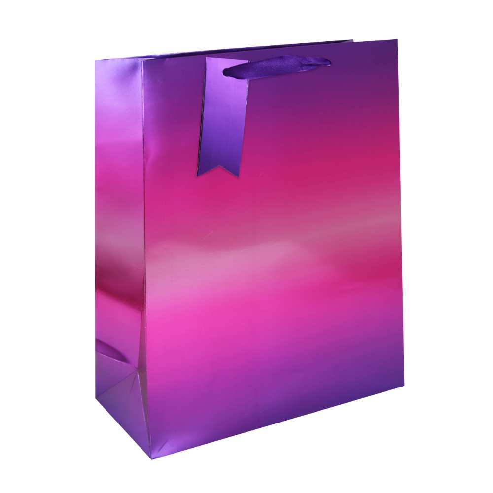 Pink metallic medium gift bag
