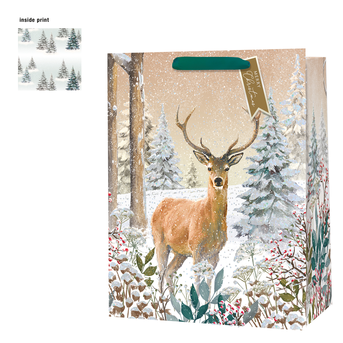 Gift Bag XMAS Stag - Extra Large