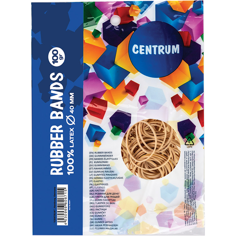 Elastic Rubber Bands 100g, yellow
