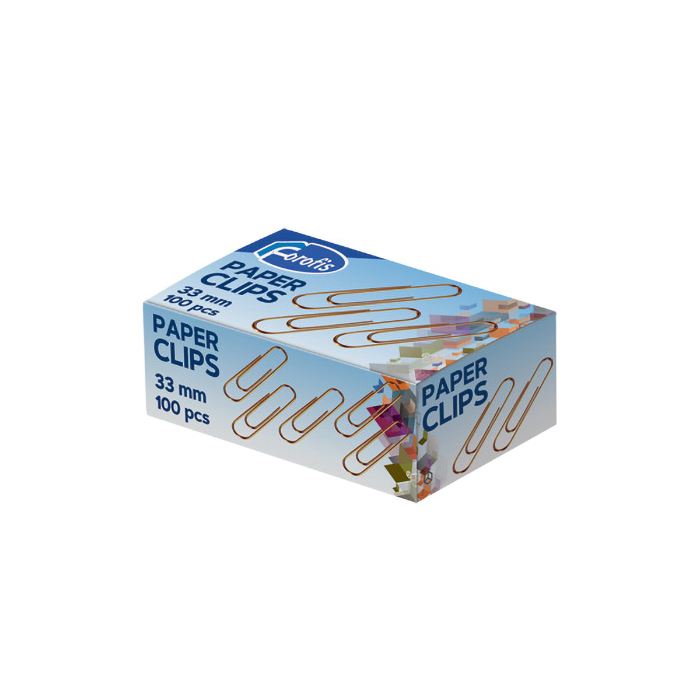 Paper Clips Copper 33mm, Pack of 100