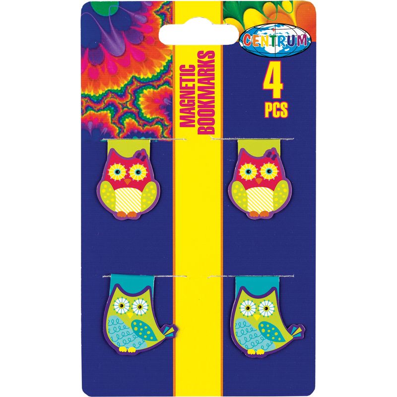Magnetic Bookmark Owl Shape, Pack of 4