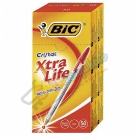 Bic Red Crystal Range Medium Range Pen, Pack of 50