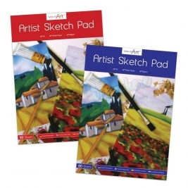 JS Artist Sketch Pad Asst Colour, 120 Pages