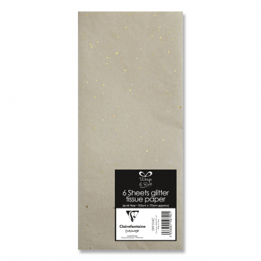 6 Glitter tissue paper kraft look