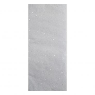 6 Glitter tissue paper silver