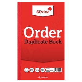 Silvine Duplicate Order Book with Carbon 210mm x 127mm, 1-100
