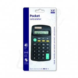 A* Pocket Calculator Black, Carded