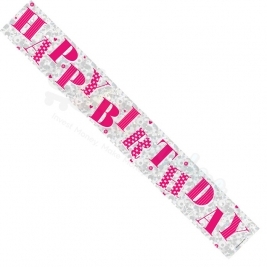 Kaleidoscope Happy Birthday Female  Foil Banner