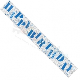 Kaleidoscope Happy Birthday Male  Foil Banner