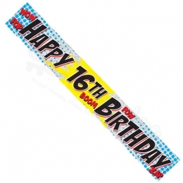 Kaleidoscope Male 16th Birthday Foil  Banner