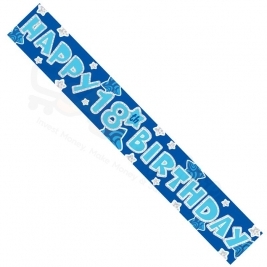 Kaleidoscope Male 18th Birthday Foil  Banner