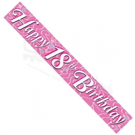 Kaleidoscope Female 18th Birthday Foil  Banner