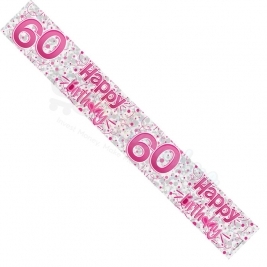 Kaleidoscope Female 60th Birthday Foil  Banner