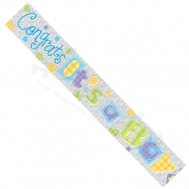 Kaleidoscope Its a Boy Foil  Banner