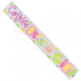 Kaleidoscope Its a Girl Foil  Banner
