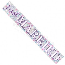 Kaleidoscope Just Married Foil Banner