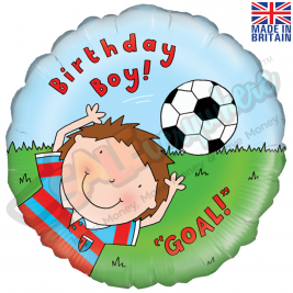 Birthday Boy Footballer 18" | 46cm Helium Foil Balloon