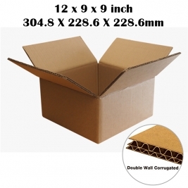 Double Wall Card Board Brown Box - 304.8 X 228.6 X 228.6mm