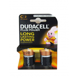 Duracell Plus Power Battery C, Pack of 2 Carded