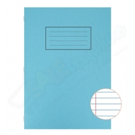 Silvine A4 Exercise Book Lined with Margin Blue, 80 Pages