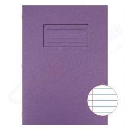 Silvine A4 Exercise Book Lined with Margin Purple, 80 Pages