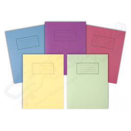 Silvine Exercise Book Lined with Margin Asst Colours 229mm x 178mm, 80 Pages