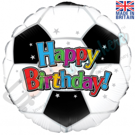 Football Happy Birthday 18" | 46cm Helium Foil Balloon