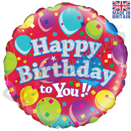 Holographic Happy Birthday To You 18" | 46cm Helium Foil Balloon