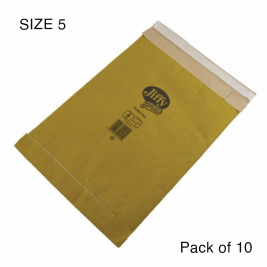 Jiffy Green Fibre Padded Size 5, Pack of 10