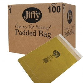 Jiffy Green Fibre Padded Size 1, Box of 100