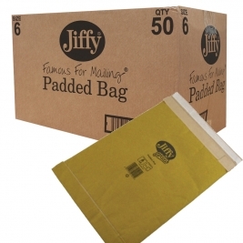 Jiffy Green Fibre Padded Size 6, Box of 50