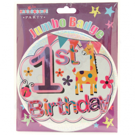 Kaleidoscope Age 1 Female Large Badge 15cm