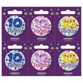 Kaleidoscope Age 10 Small Badges Pack of 6