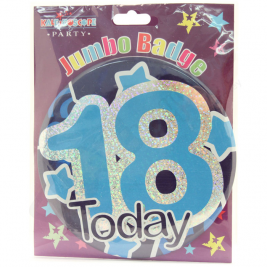 Kaleidoscope Age 18 Male Large Badge 15cm