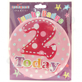Kaleidoscope Age 2 Female Large Badge 15cm