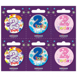 Kaleidoscope Age 2 Small Badges Pack of 6