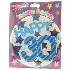 Kaleidoscope Age 30 Male Large Badge 15cm