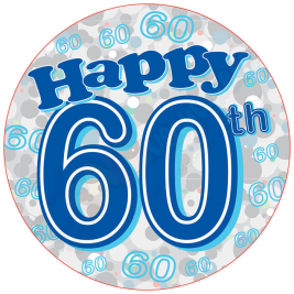 Kaleidoscope Age 60 Male Large Badge 15cm