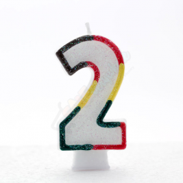 Kaleidoscope Birthday Candle Number 2