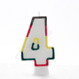 Kaleidoscope Birthday Candle Number 4