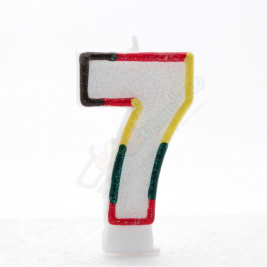 Kaleidoscope Birthday Candle Number 7