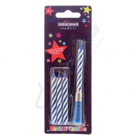 Kaleidoscope Musical Candle Blue
