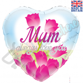 Mum Always Love You 18" | 46cm Helium Foil Balloon