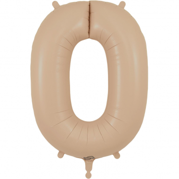 Oaktree UK Number 0, Rainbow Foil Balloon 34" | 87cm, Hanging