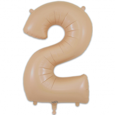 Oaktree UK Number 2, Rainbow Foil Balloon 34" | 87cm, Hanging