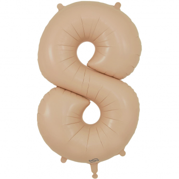Oaktree UK Number 8, Rainbow Foil Balloon 34" | 87cm, Hanging