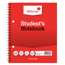 Silvine Twin Wire Student's Note Book 203mm x 163mm
